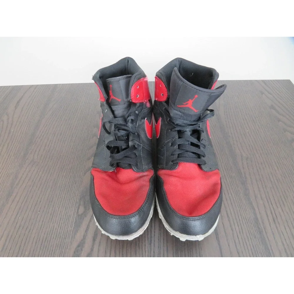 Jordan 1 TD Mid Football Cleats Mens 11 Red Black High Top Shoes AR5604-061